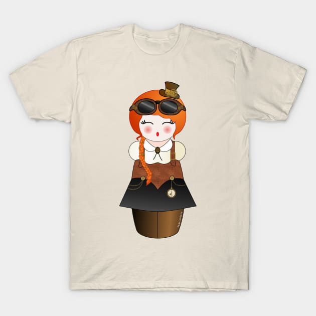 Kokeshi Steampunk T-Shirt by Pendientera